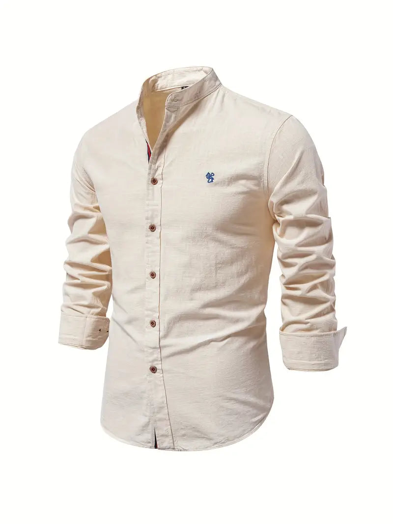 Bartosz - Men's Long-Sleeved Shirt | Classic Cotton Shirt for Autumn, Available in Various Colours