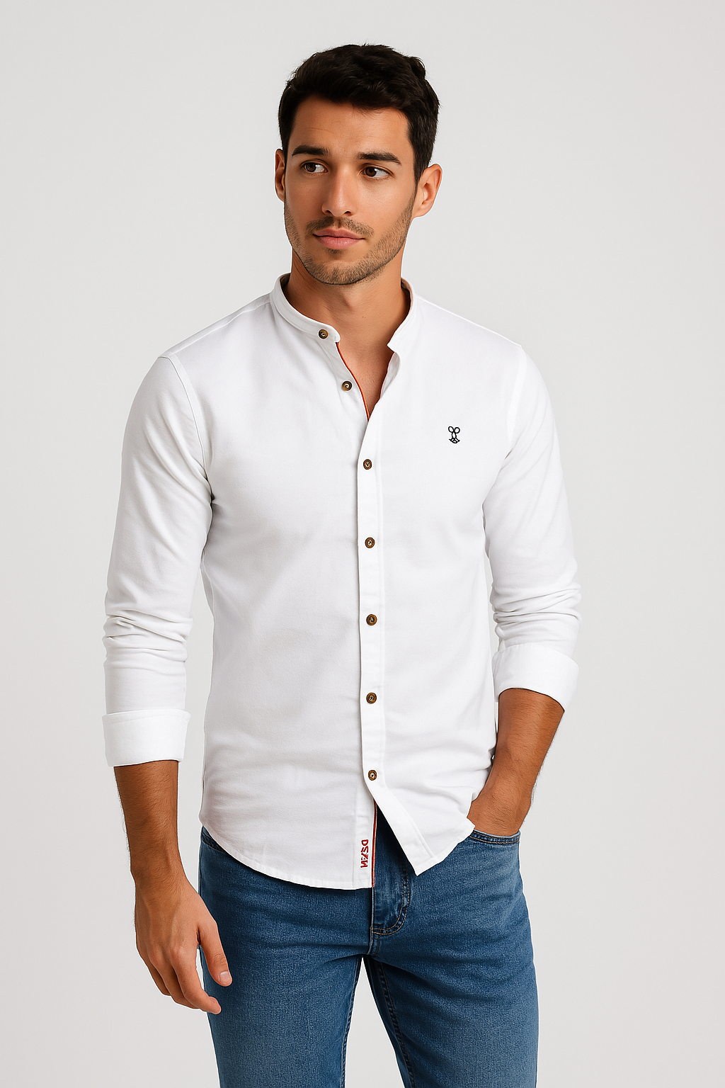 Bartosz - Men's Long-Sleeved Shirt | Classic Cotton Shirt for Autumn, Available in Various Colours
