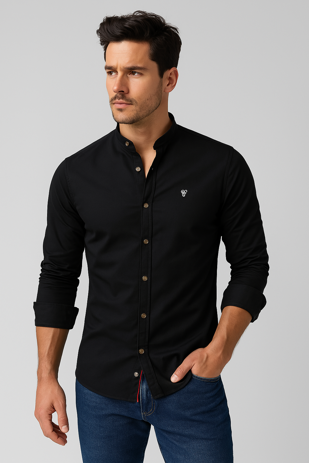 Bartosz - Men's Long-Sleeved Shirt | Classic Cotton Shirt for Autumn, Available in Various Colours