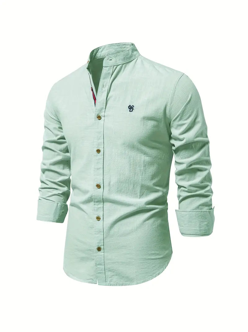 Bartosz - Men's Long-Sleeved Shirt | Classic Cotton Shirt for Autumn, Available in Various Colours