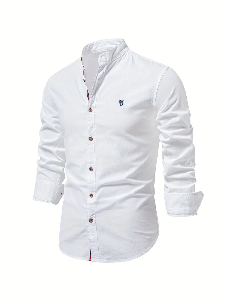 Bartosz - Men's Long-Sleeved Shirt | Classic Cotton Shirt for Autumn, Available in Various Colours