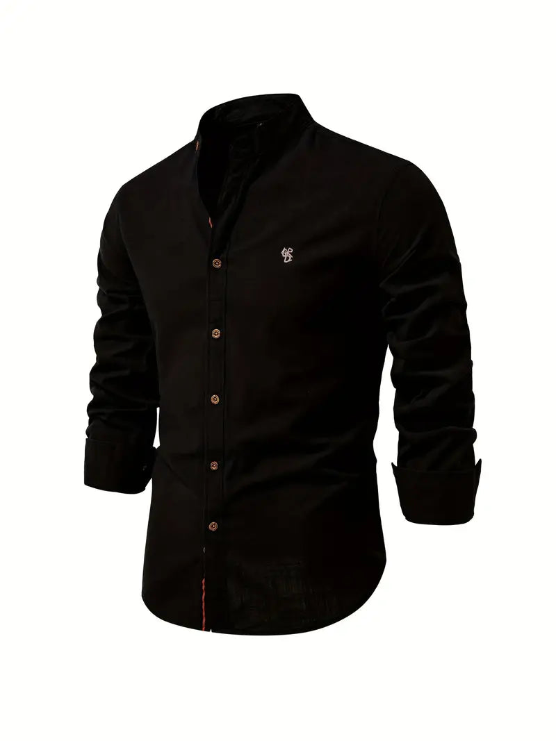 Bartosz - Men's Long-Sleeved Shirt | Classic Cotton Shirt for Autumn, Available in Various Colours