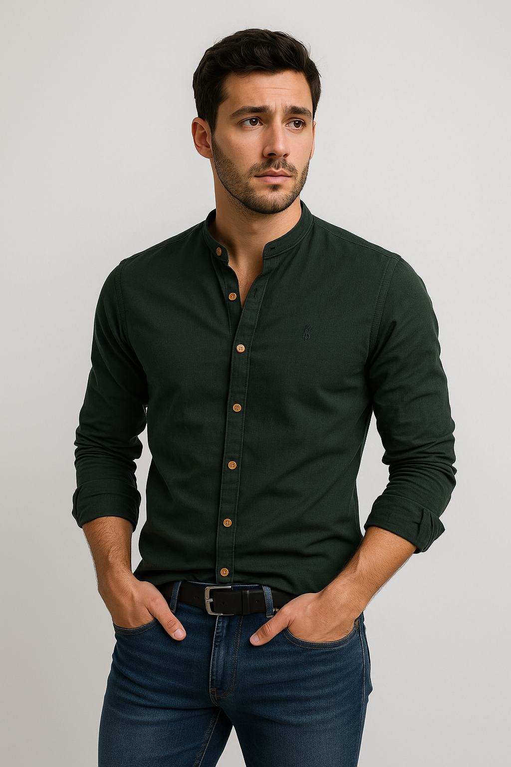 Bartosz - Men's Long-Sleeved Shirt | Classic Cotton Shirt for Autumn, Available in Various Colours