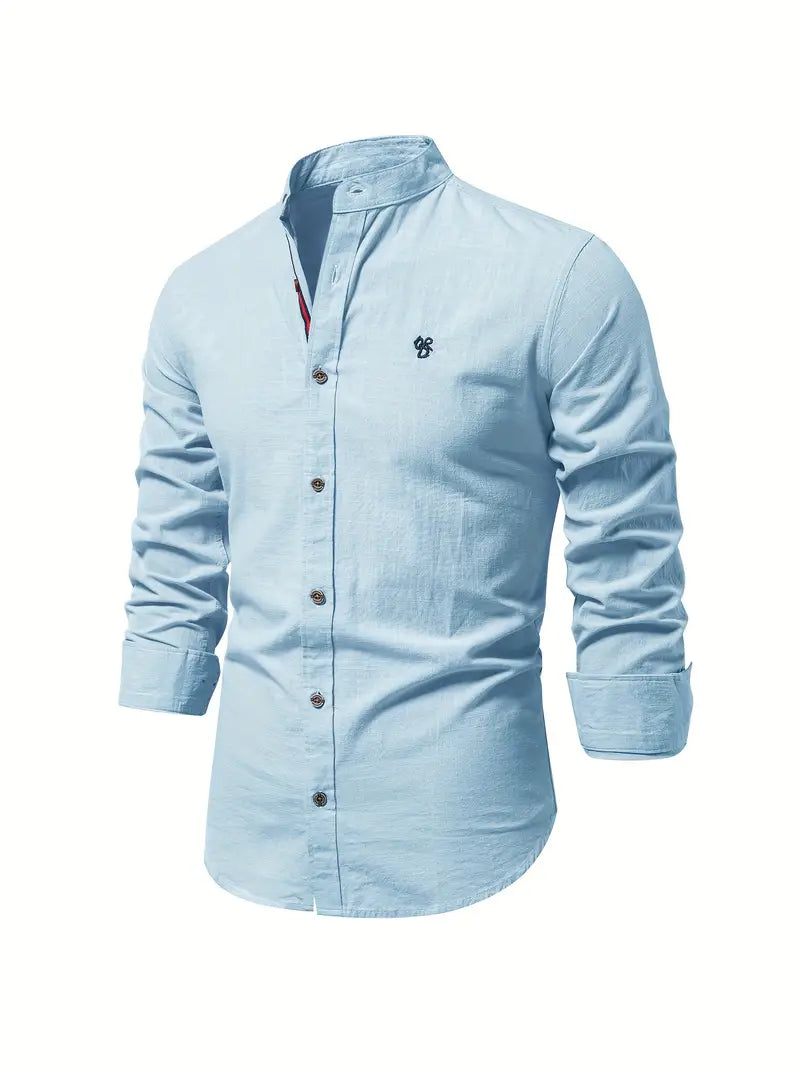 Bartosz - Men's Long-Sleeved Shirt | Classic Cotton Shirt for Autumn, Available in Various Colours