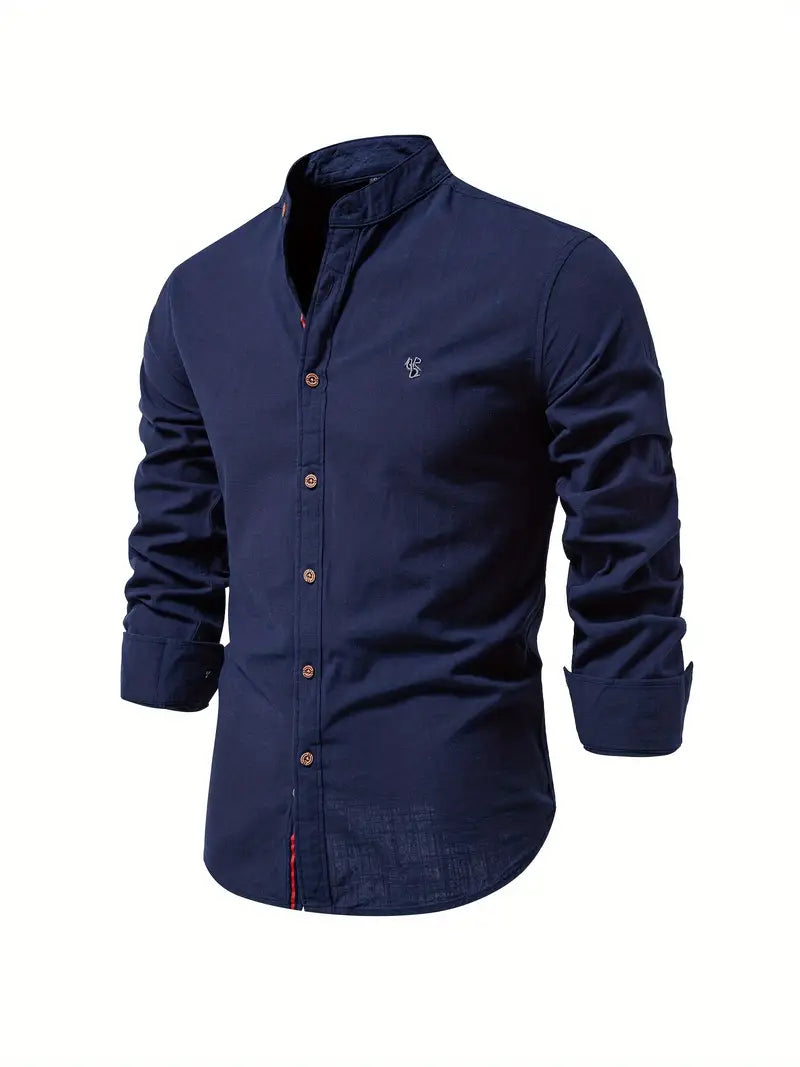 Bartosz - Men's Long-Sleeved Shirt | Classic Cotton Shirt for Autumn, Available in Various Colours