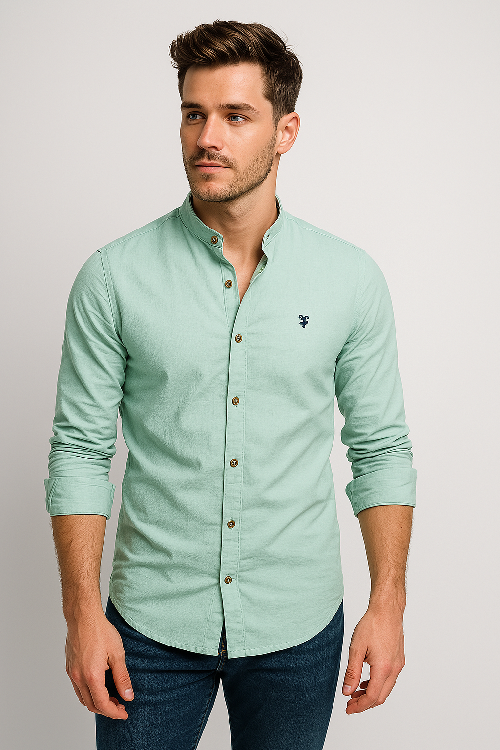 Bartosz - Men's Long-Sleeved Shirt | Classic Cotton Shirt for Autumn, Available in Various Colours