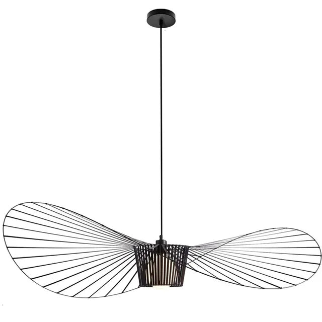 Black Hanging Lamp in the Shape of a Hat – Modern Elegance