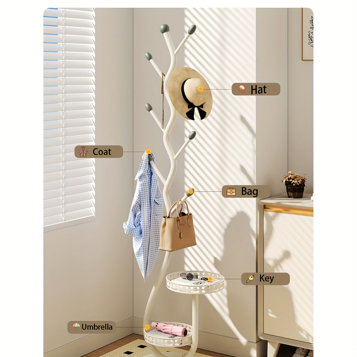 BranchLine Free-Standing Coat Stand - Smart, Stylish Storage