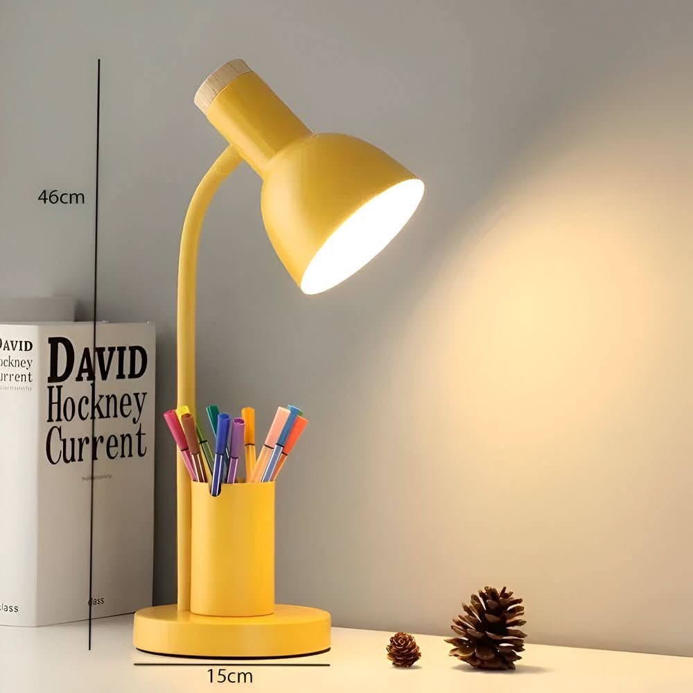 BRIGHTHOLD – Modern LED Desk Lamp with Pen Holder for Desk & Home