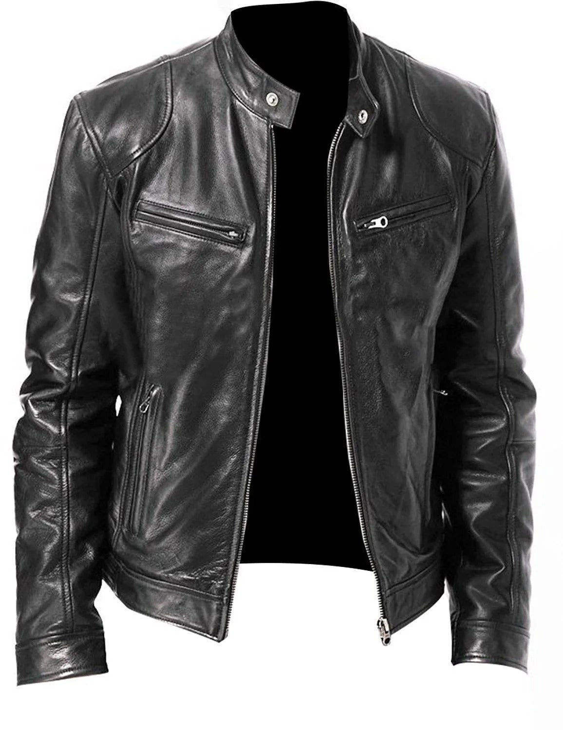 Brodie jacket in PU leather with stand-up collar - Autumn Edition