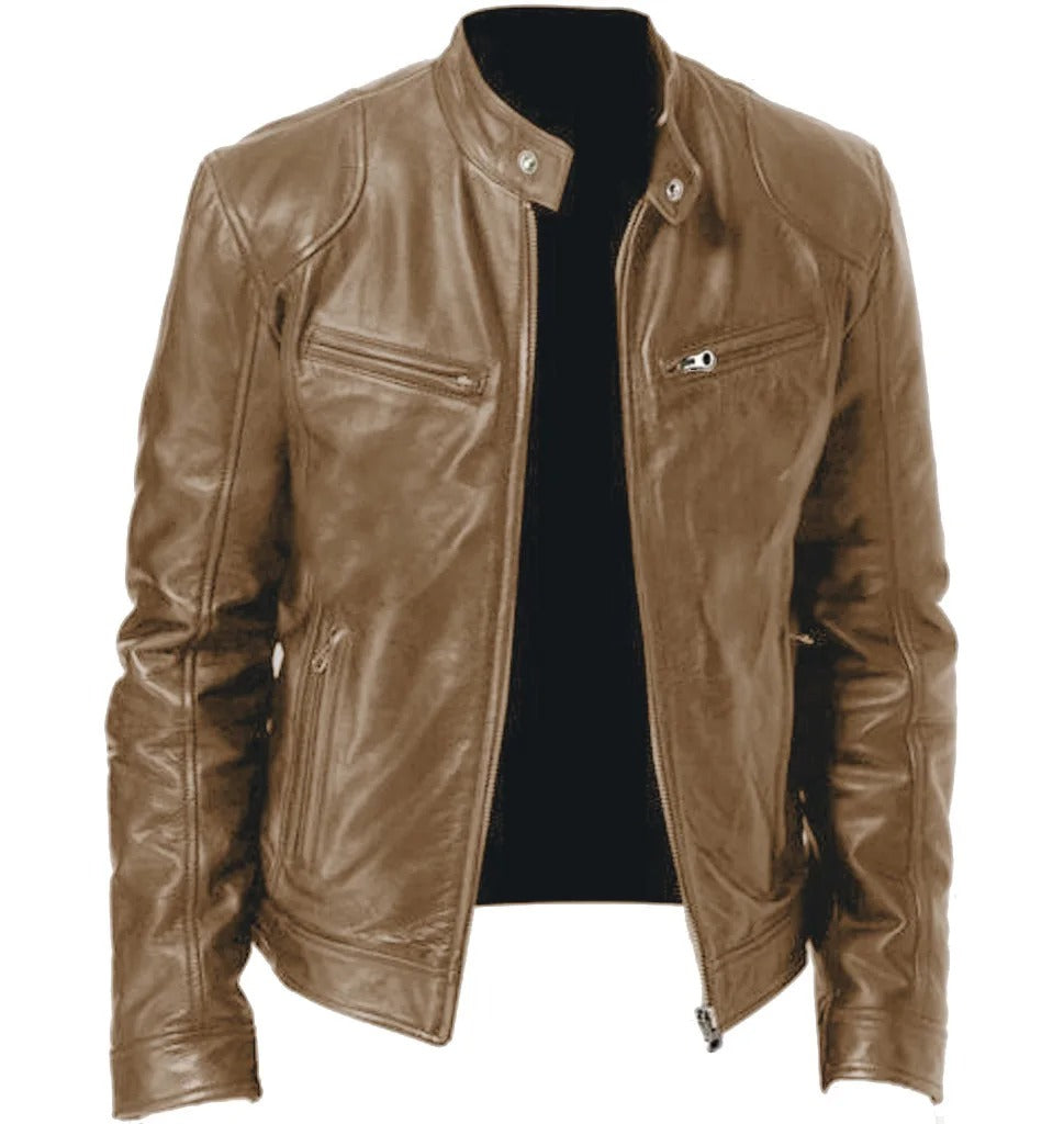 Brodie jacket in PU leather with stand-up collar - Autumn Edition