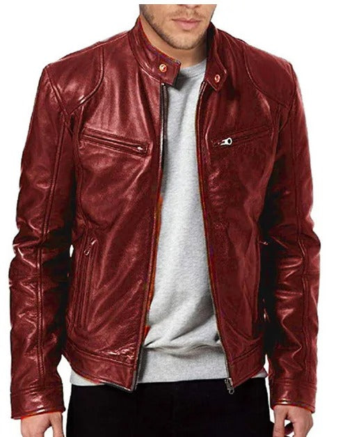 Brodie jacket in PU leather with stand-up collar - Autumn Edition