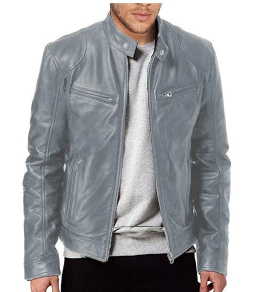 Brodie jacket in PU leather with stand-up collar - Autumn Edition