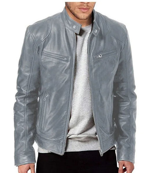 Brodie jacket in PU leather with stand-up collar - Autumn Edition