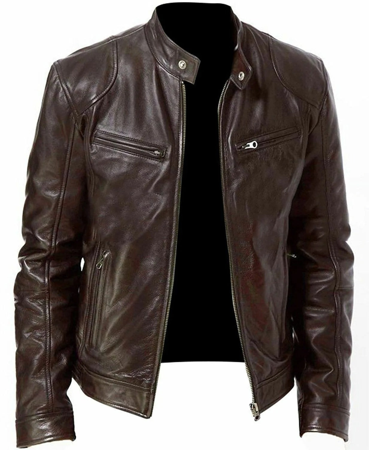 Brodie jacket in PU leather with stand-up collar - Autumn Edition