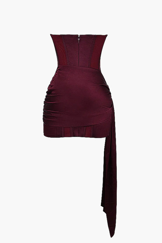 Brooklyn - Elegant sleeveless satin mini-dress for women