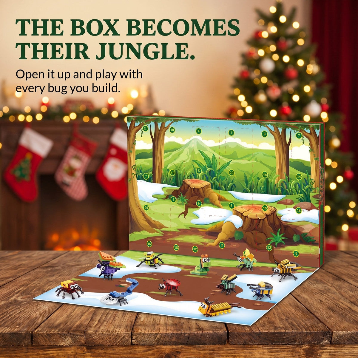Insect Brick Advent Calendar, 24 Bugs and 2 Secret Builds