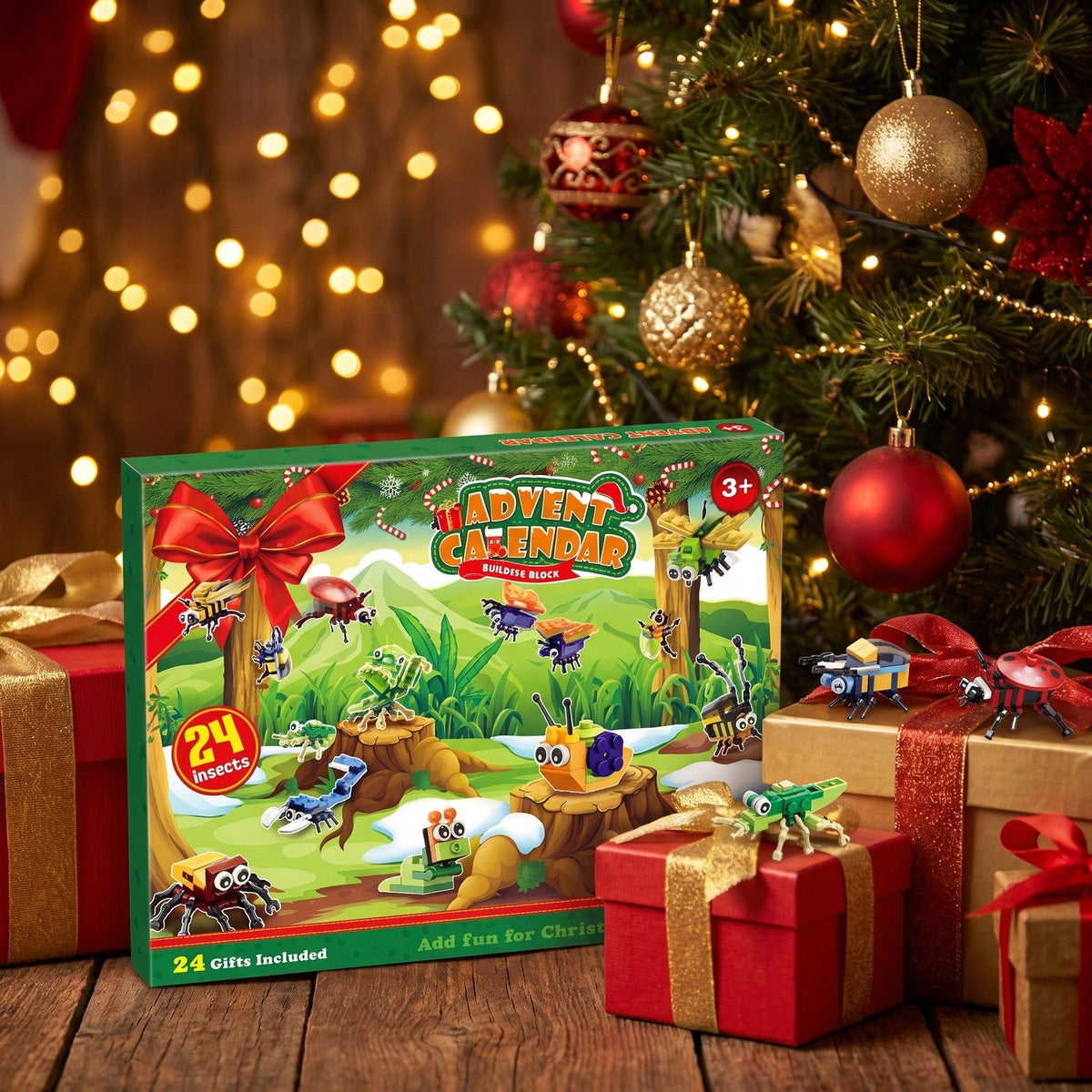 Insect Brick Advent Calendar, 24 Bugs and 2 Secret Builds