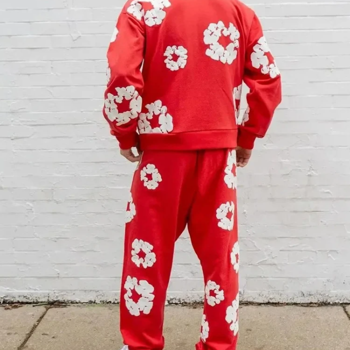 Caleb Hooded Set and Wide Leg Floral Pants
