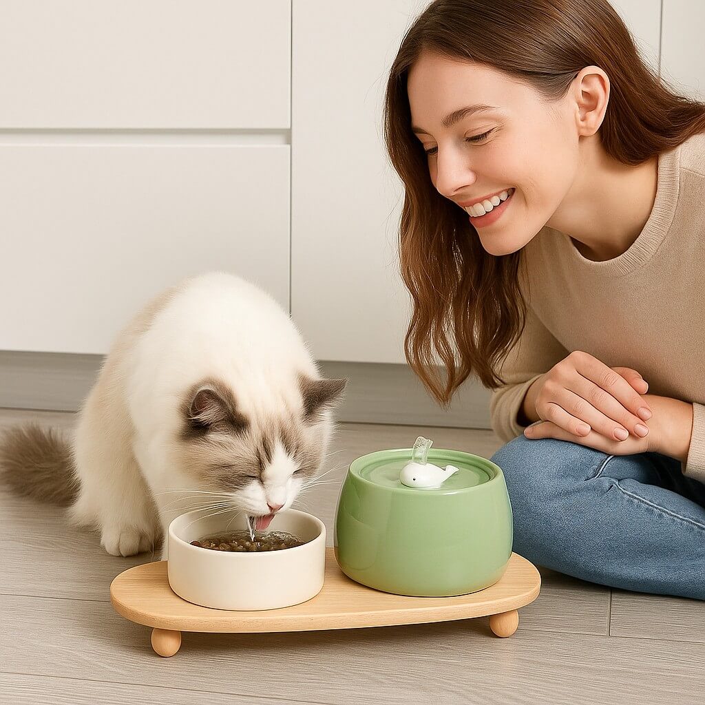 CAT CERAMIC WATER FOUNTAIN | AquaCeramic