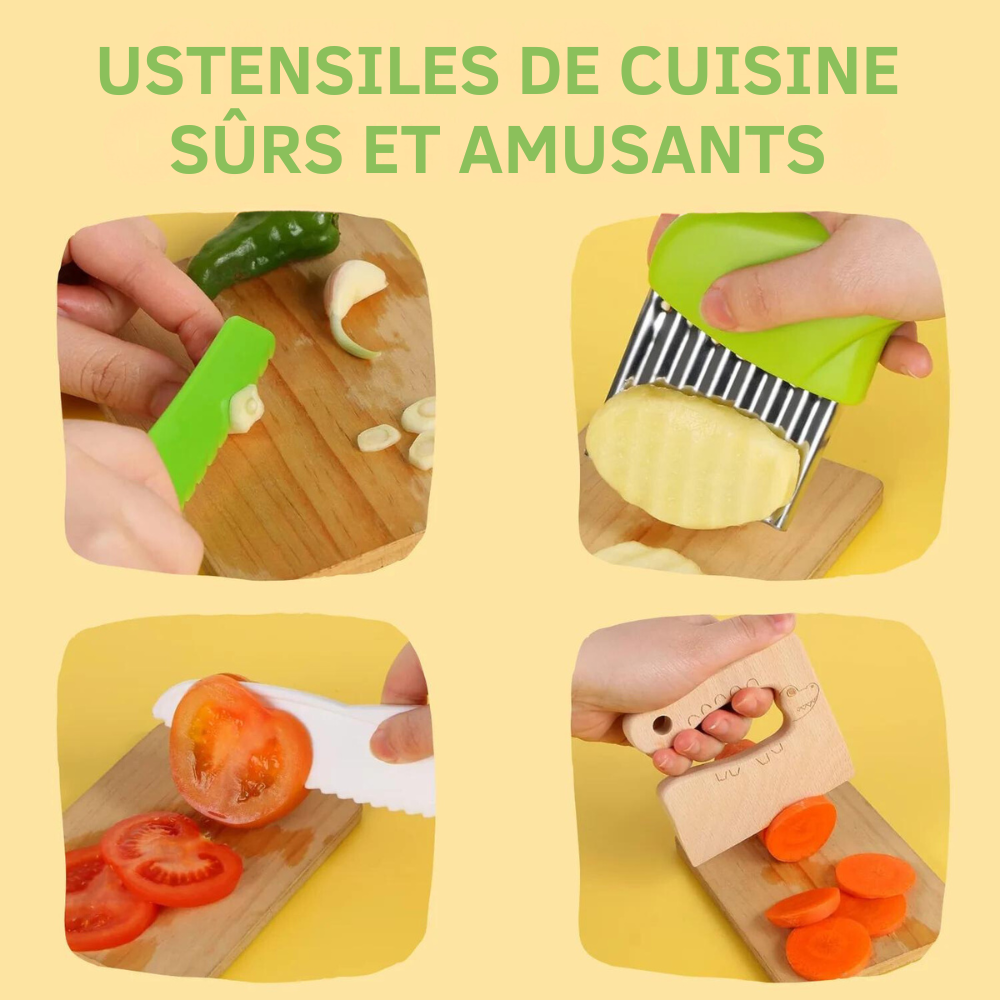 Child-Safe Cooking Utensils for Montessori (12 pieces)