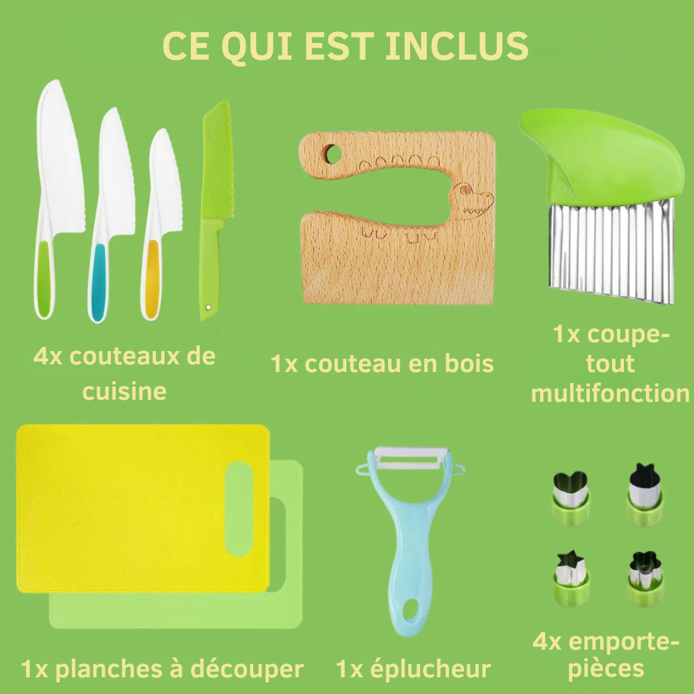 Child-Safe Cooking Utensils for Montessori (12 pieces)