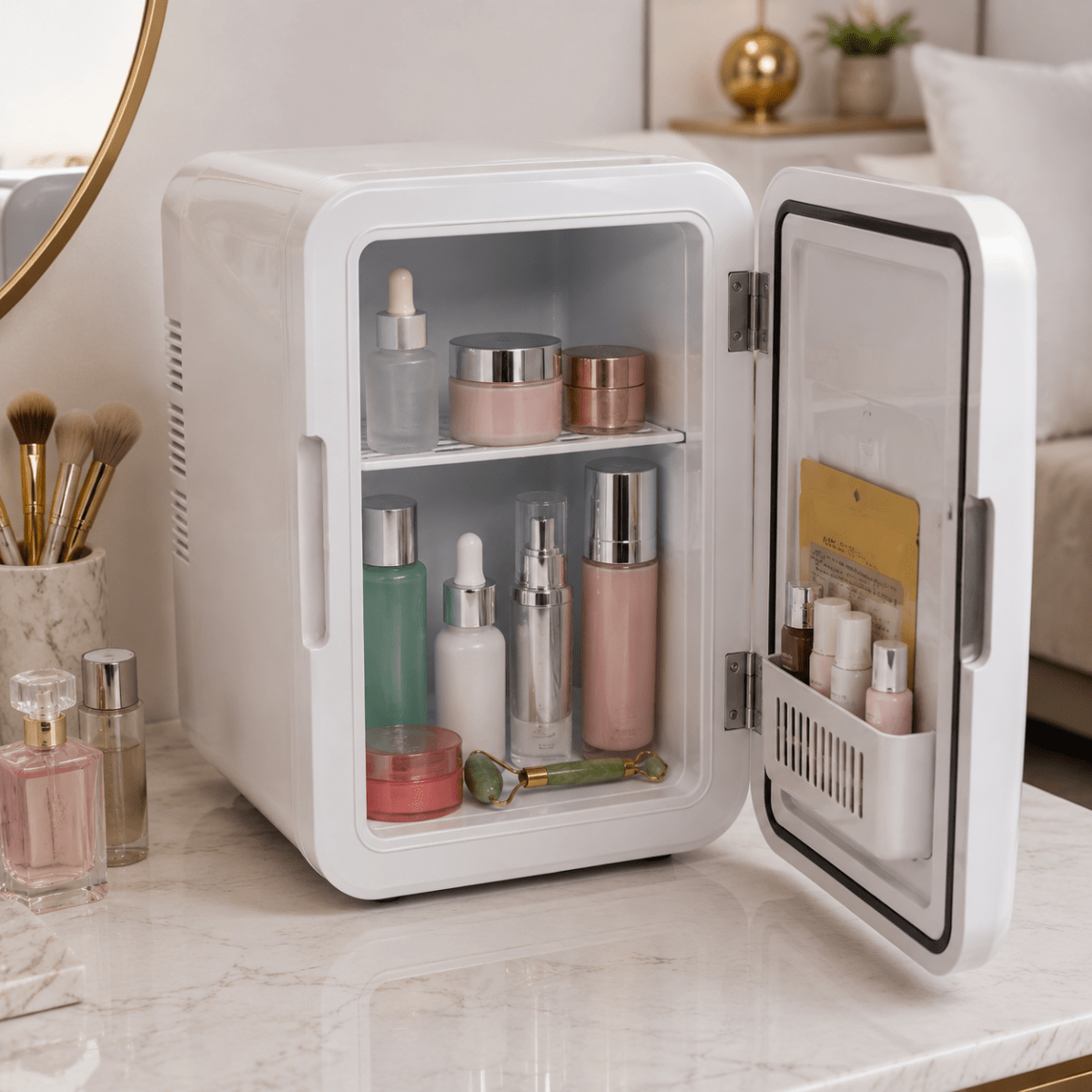 CHILLBOX – Mini Fridge for Drinks, Snacks, and Cosmetics