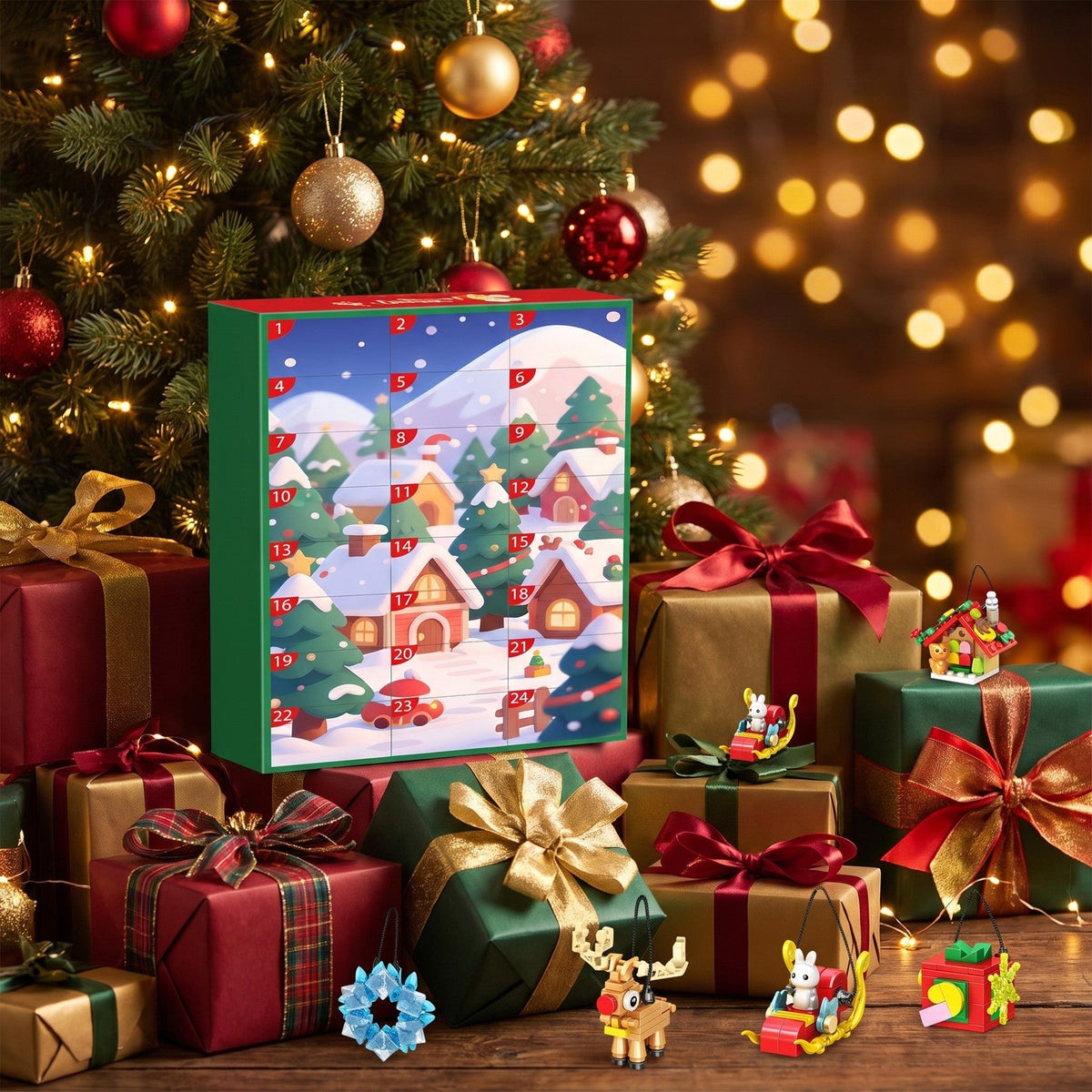 Christmas Ornament Advent Calendar with 24 Brick Builds, 700 Pieces