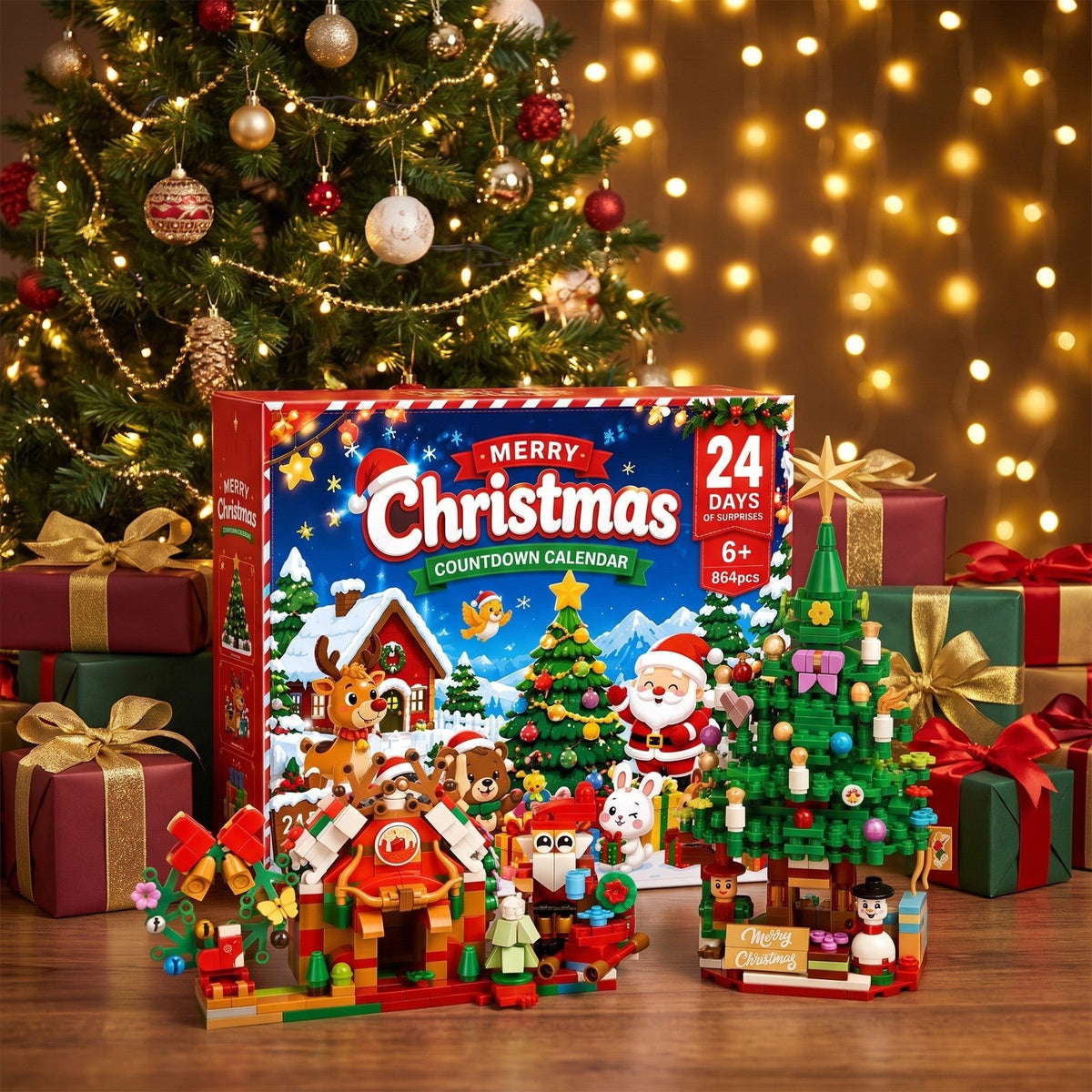 Christmas Village Brick Advent Calendar, 864 Pieces