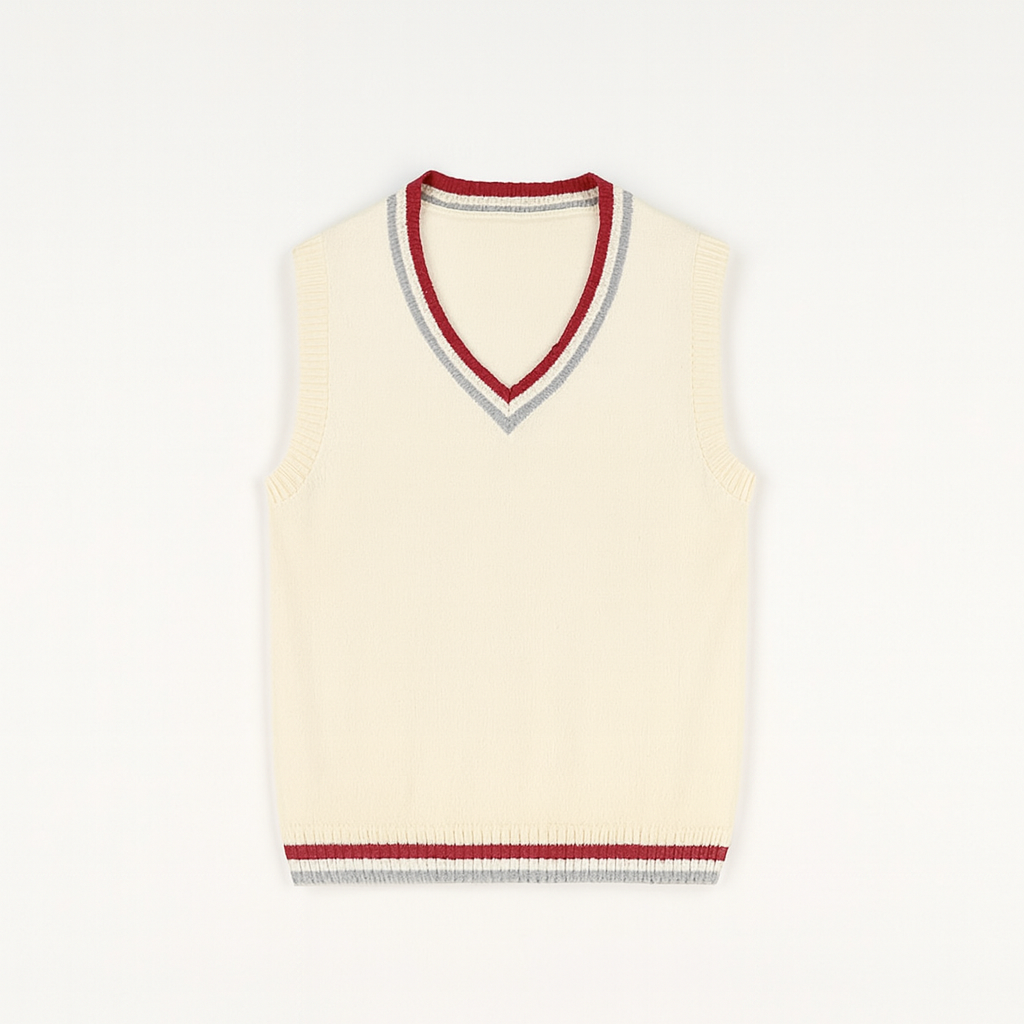 Christof - Men's V-neck sleeveless knit jumper