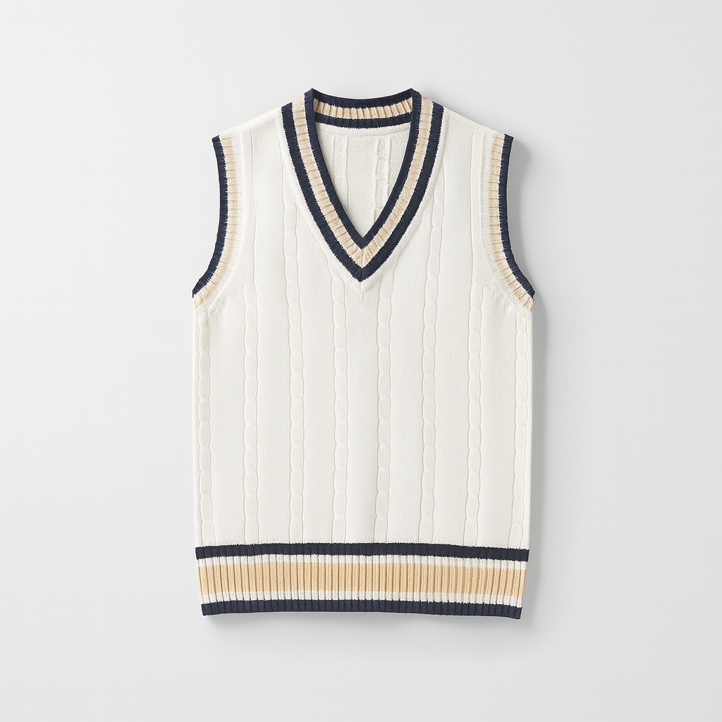 Christof - Men's V-neck sleeveless knit jumper