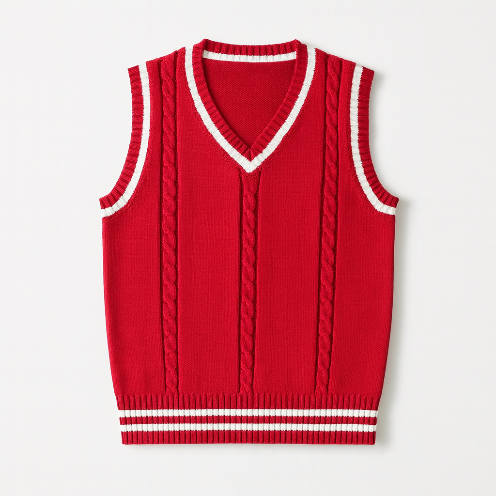 Christof - Men's V-neck sleeveless knit jumper
