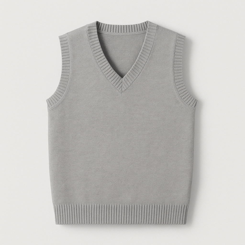 Christof - Men's V-neck sleeveless knit jumper