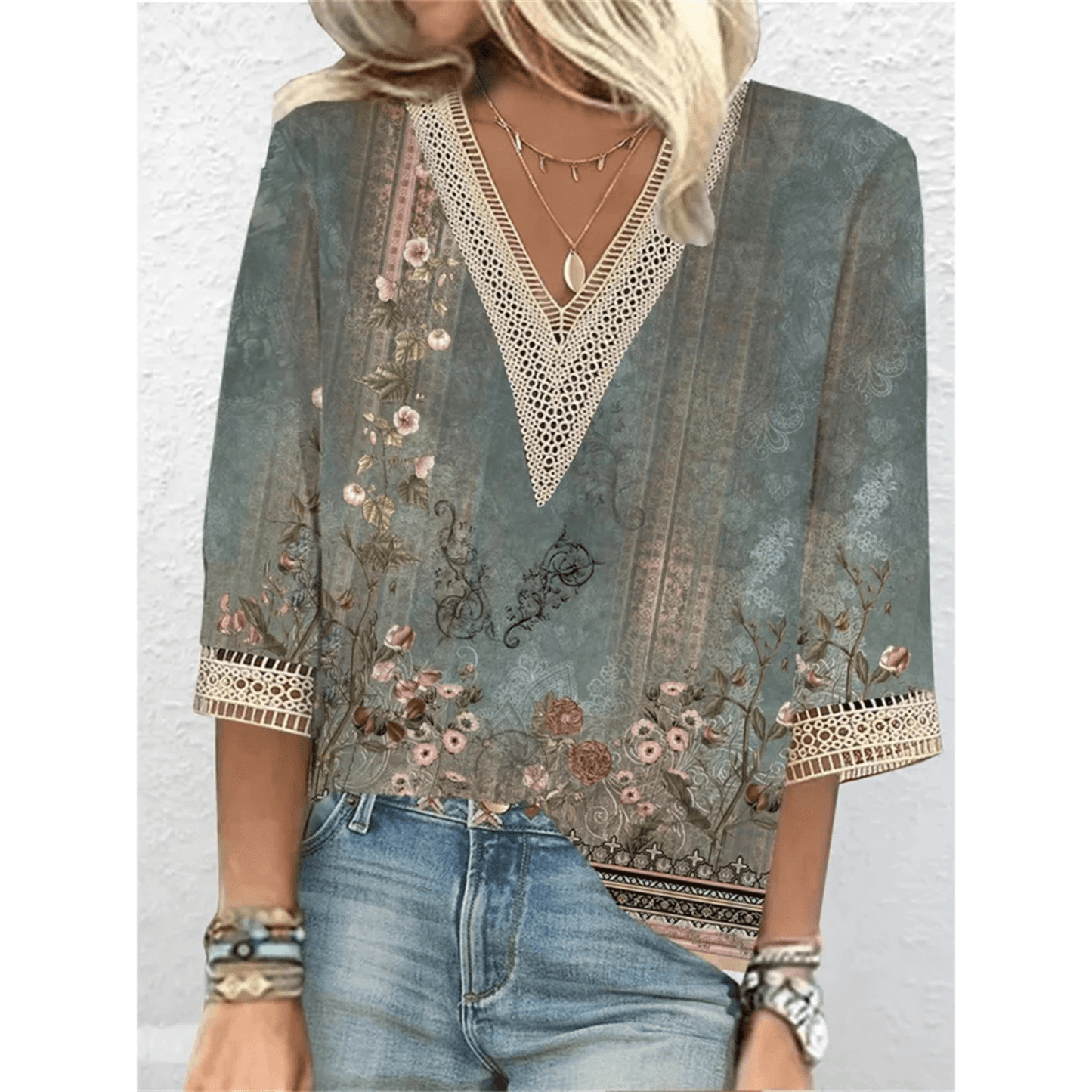 Claire | Elegant V-Neck Blouse