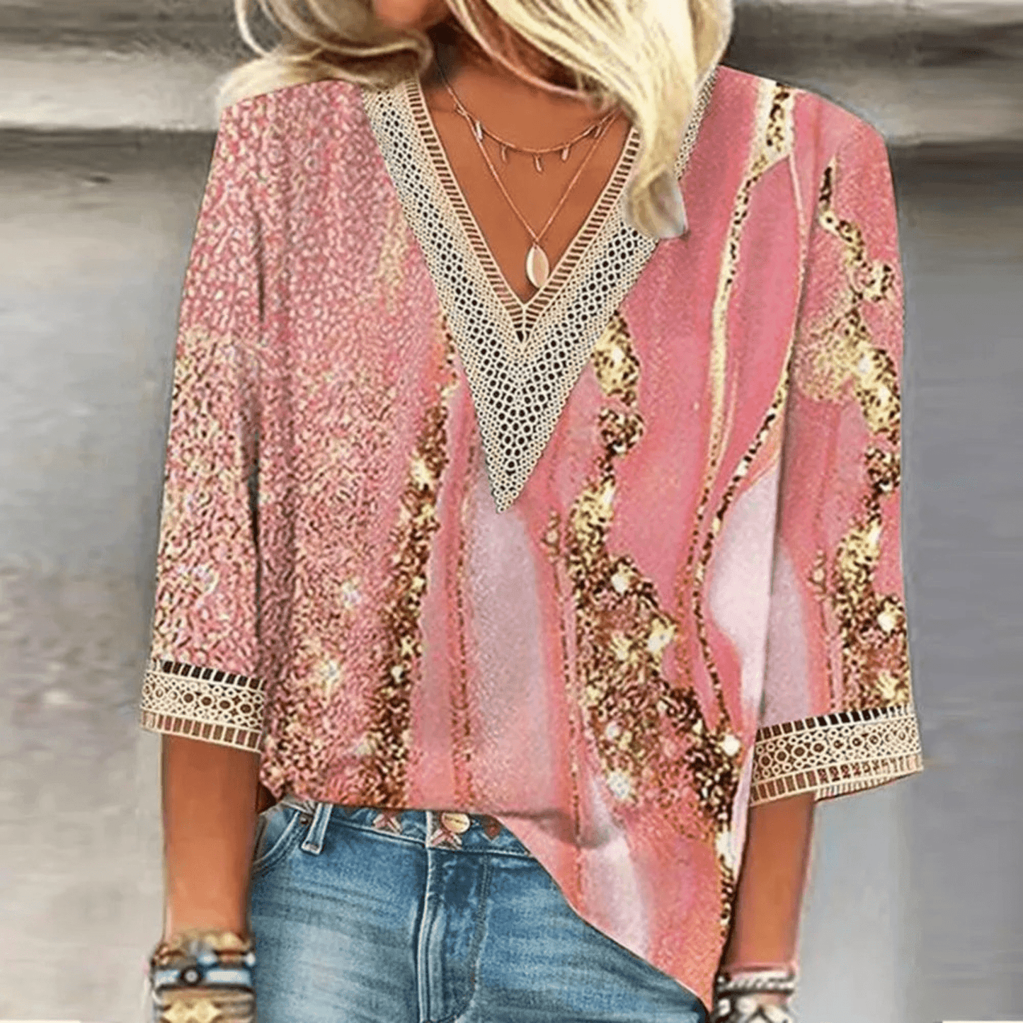Claire | Elegant V-Neck Blouse