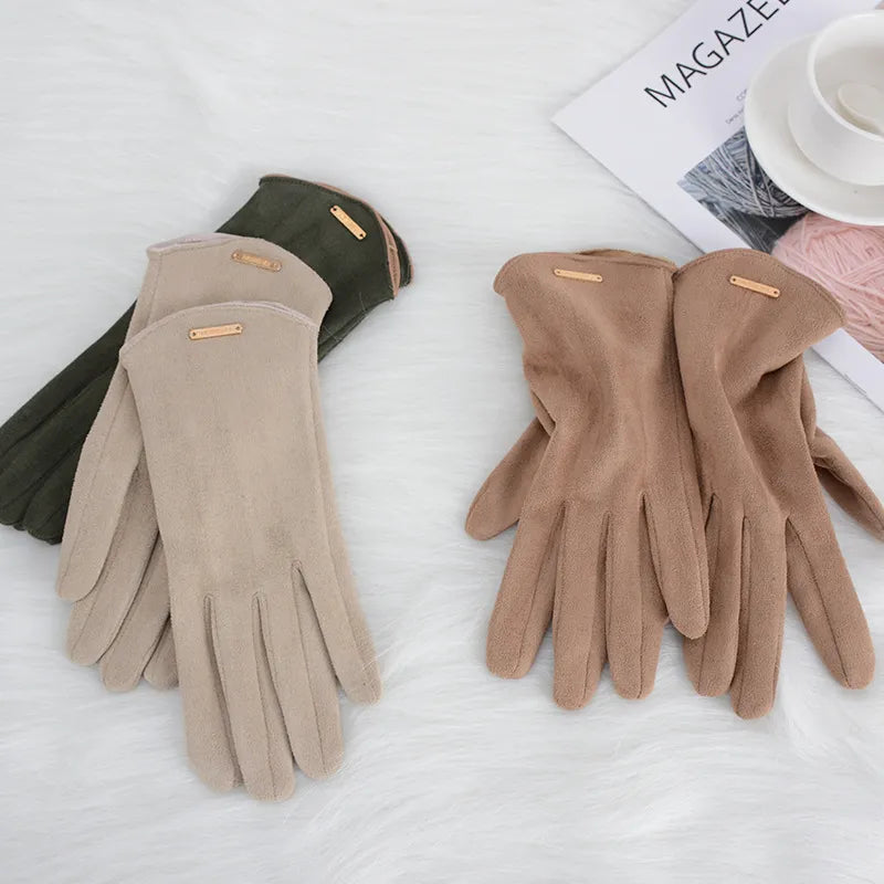 Classic and Versatile Suede Gloves