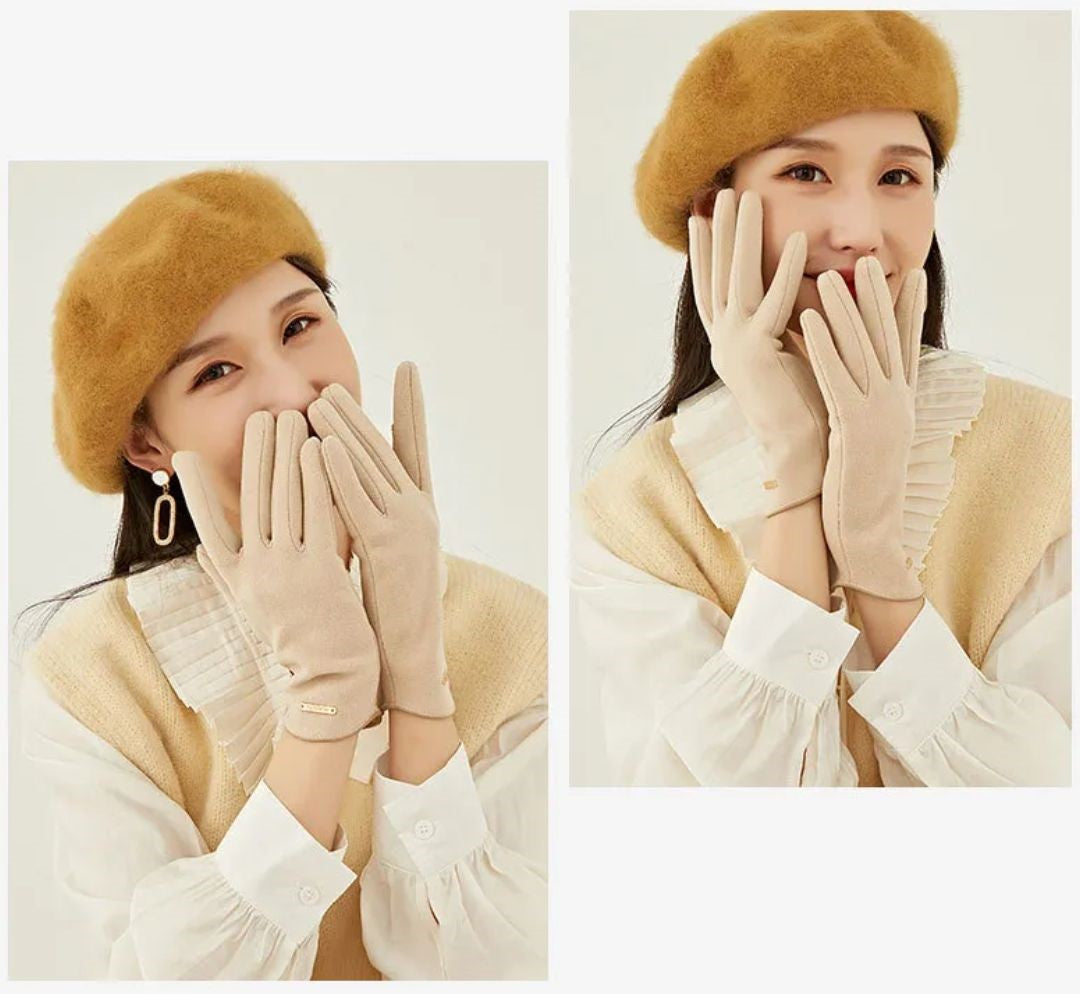 Classic and Versatile Suede Gloves
