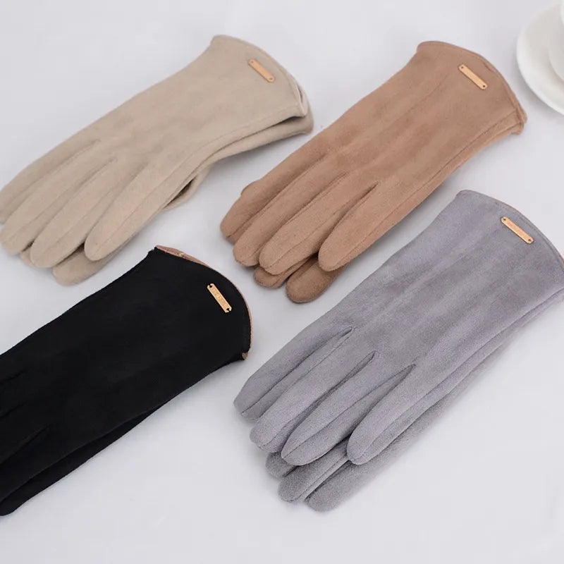 Classic and Versatile Suede Gloves
