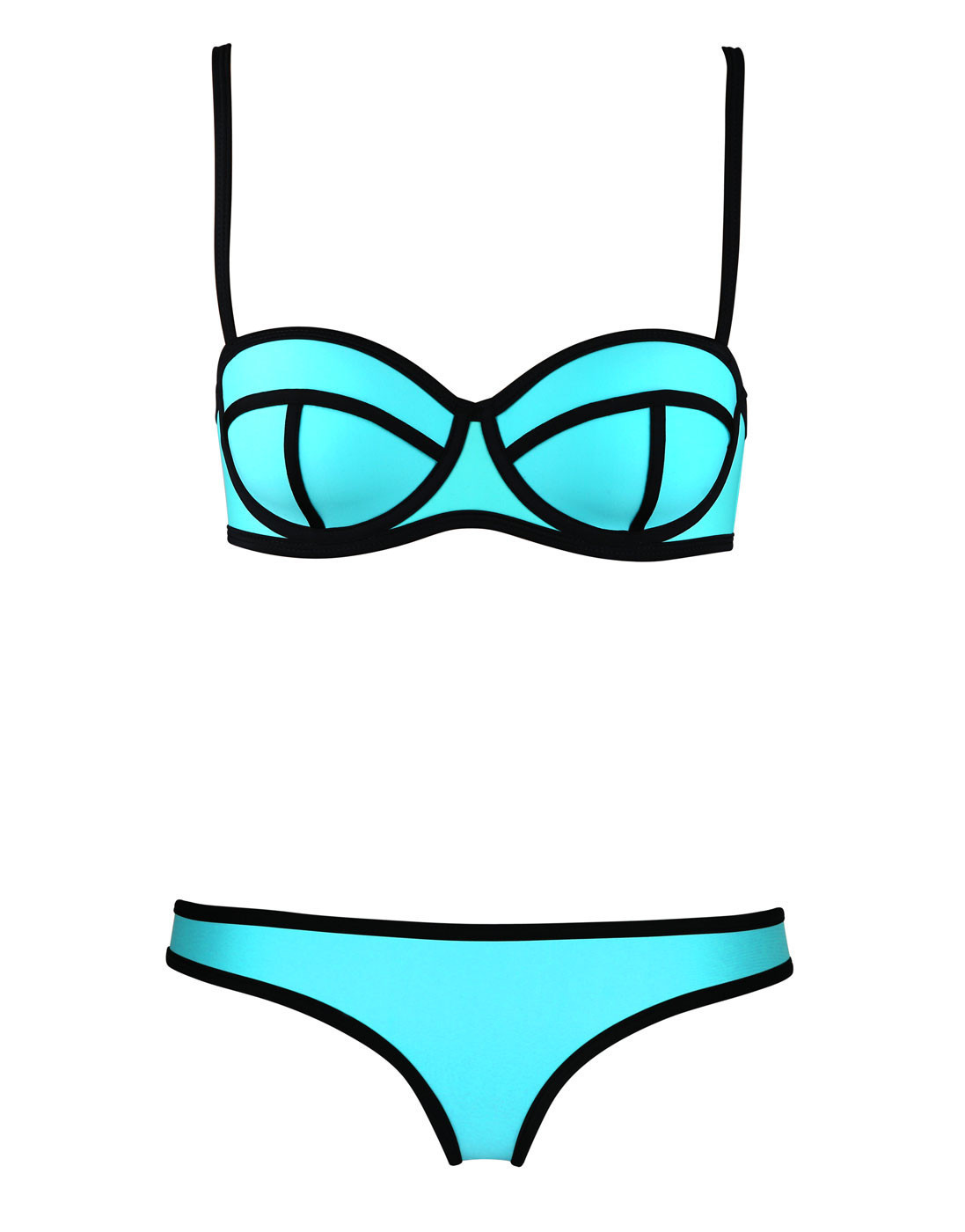 Color Block Bikini Set