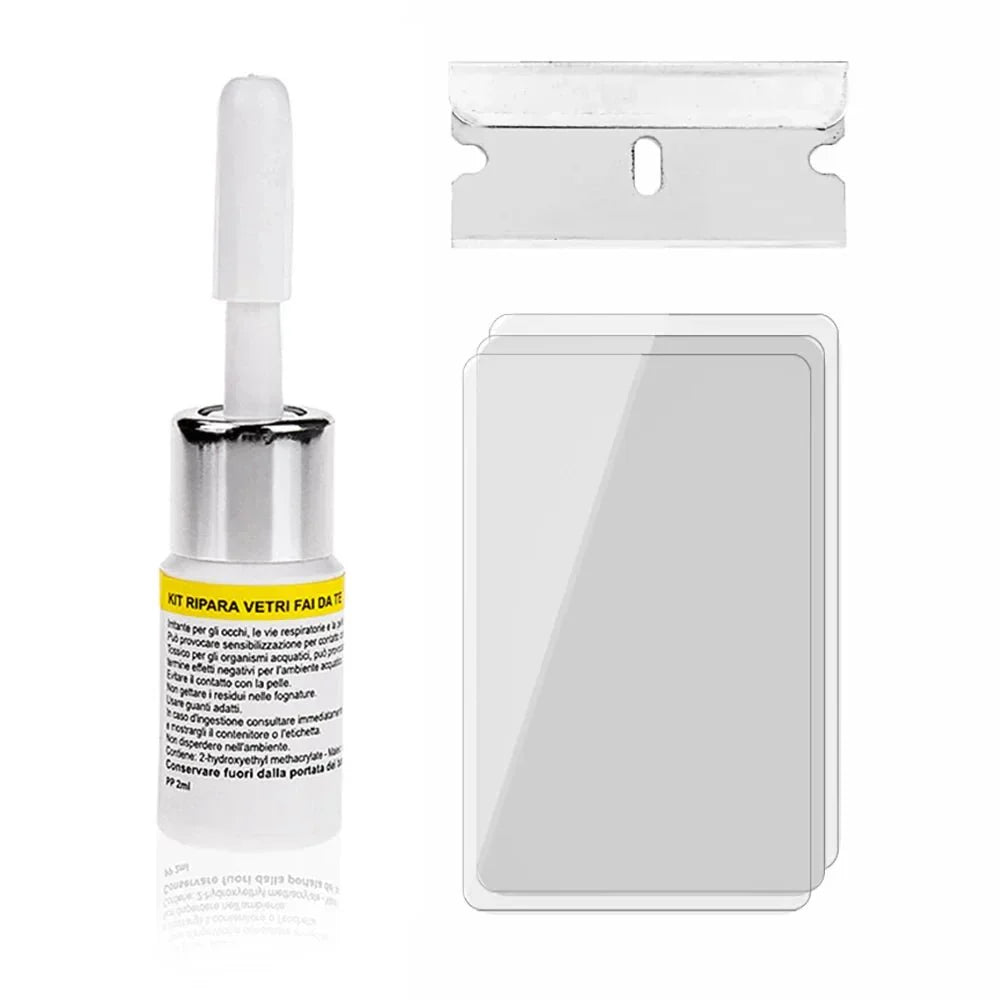 Complete Windshield Repair Kit Without Cracks Solution for Damaged Glass