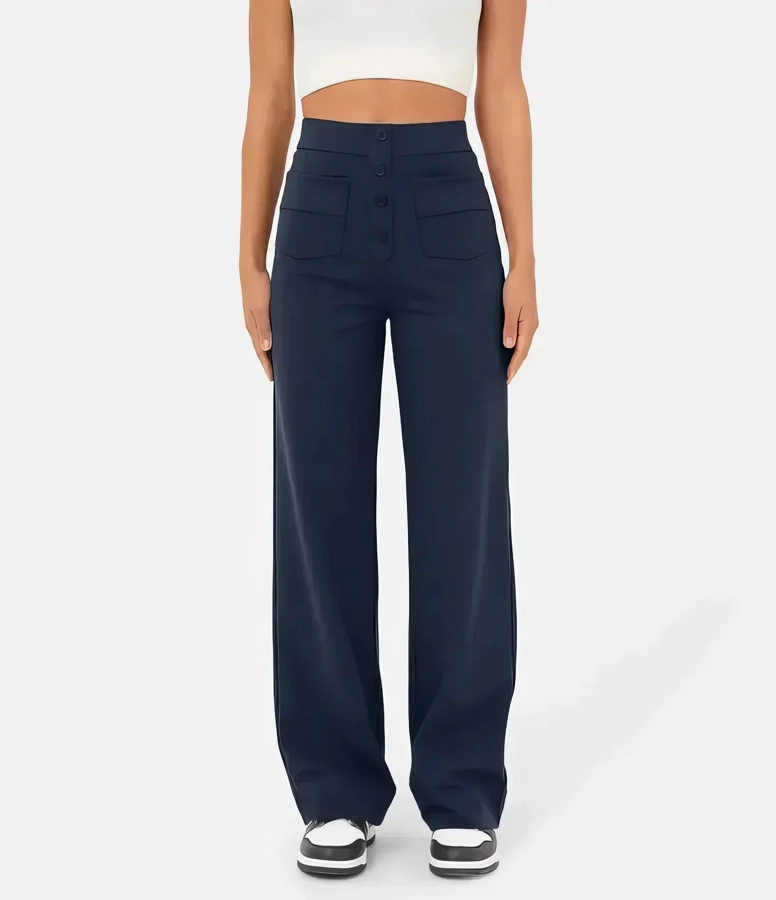 Curved Compass | Autumn High-Waisted Trousers
