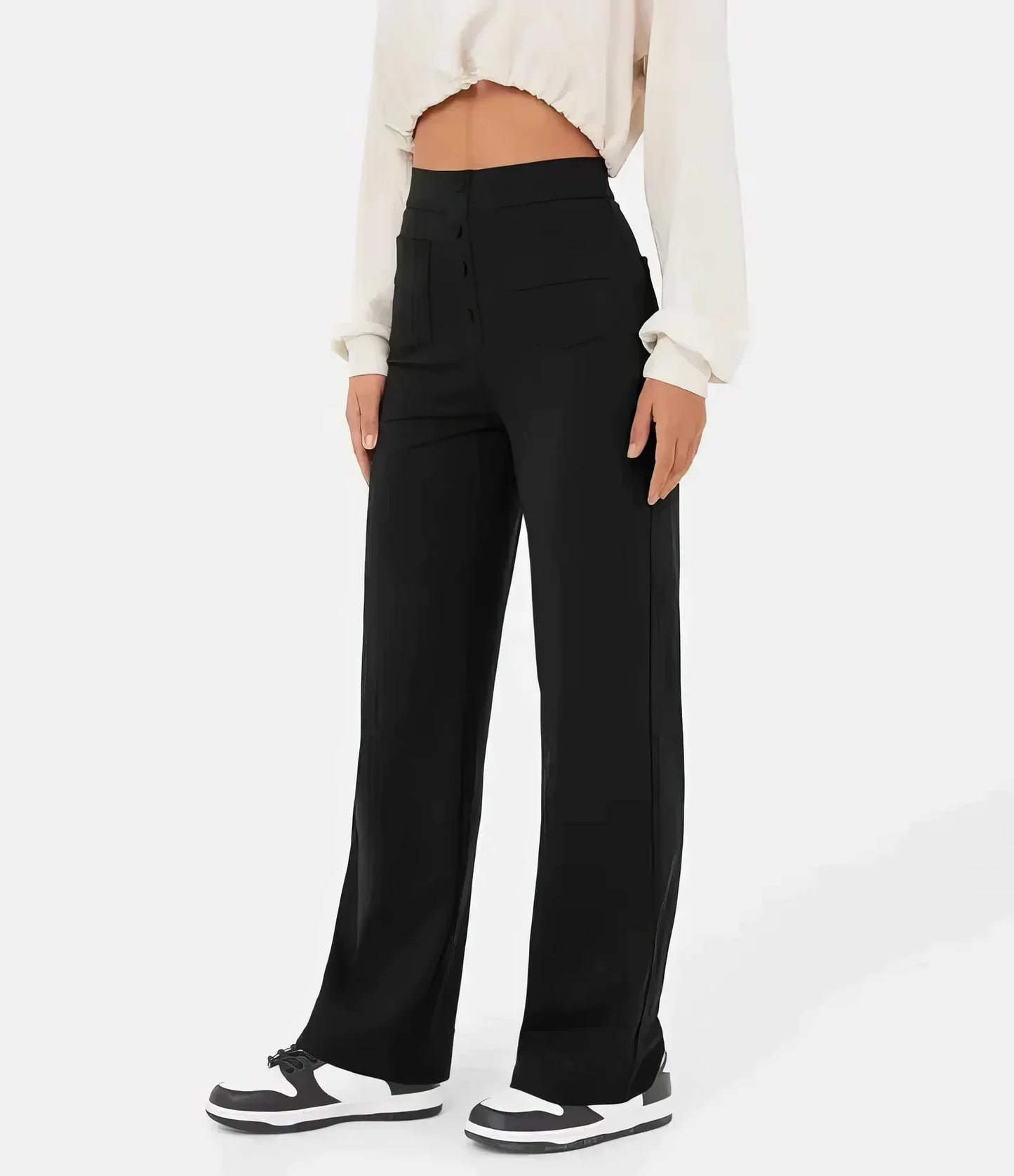 Curved Compass | Autumn High-Waisted Trousers