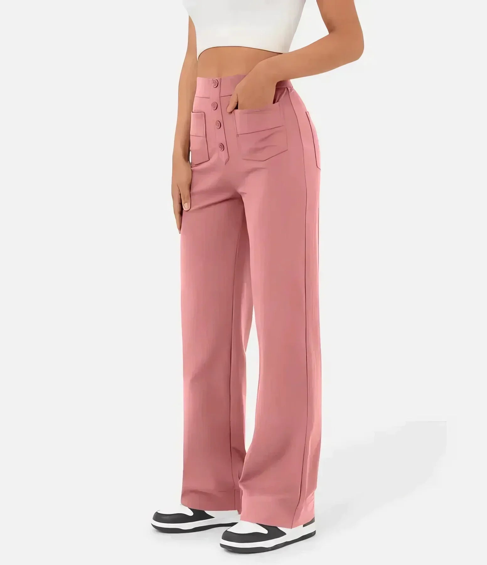 Curved Compass | Autumn High-Waisted Trousers