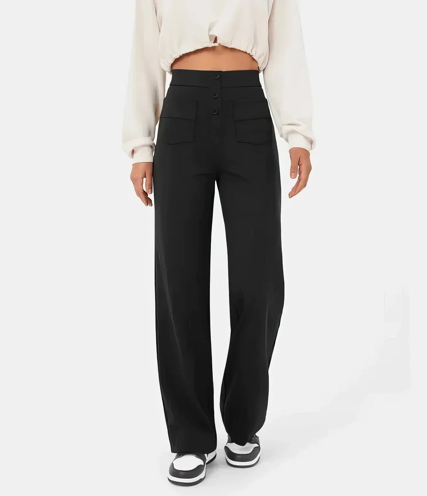 Curved Compass | Autumn High-Waisted Trousers