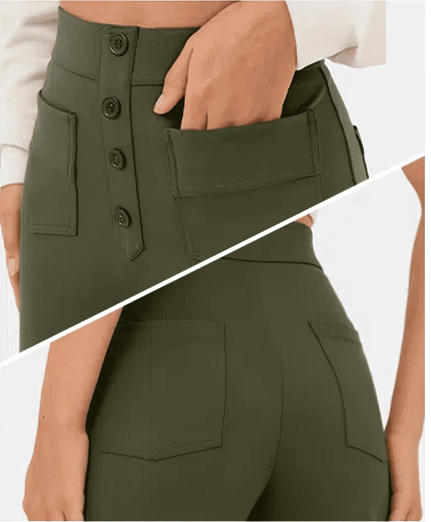 Curved Compass | Autumn High-Waisted Trousers