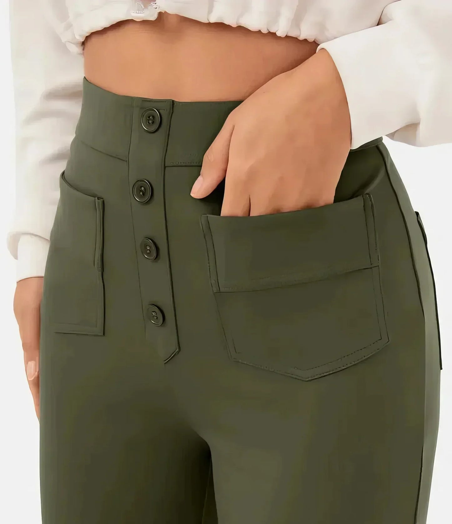 Curved Compass | Autumn High-Waisted Trousers