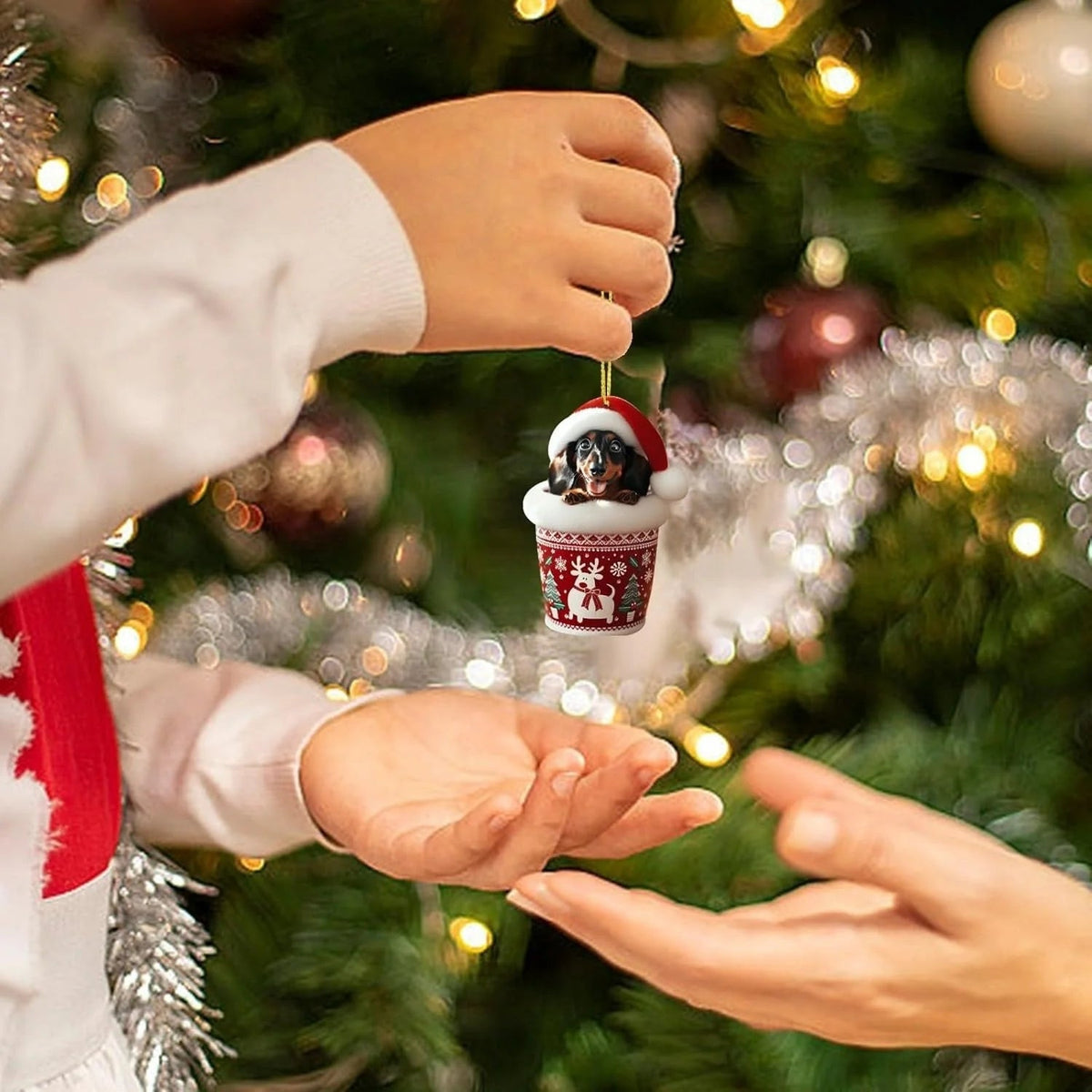 Vánoční adventní kalendář pro jezevčíky s 24 tematickými hračkami a doplňky