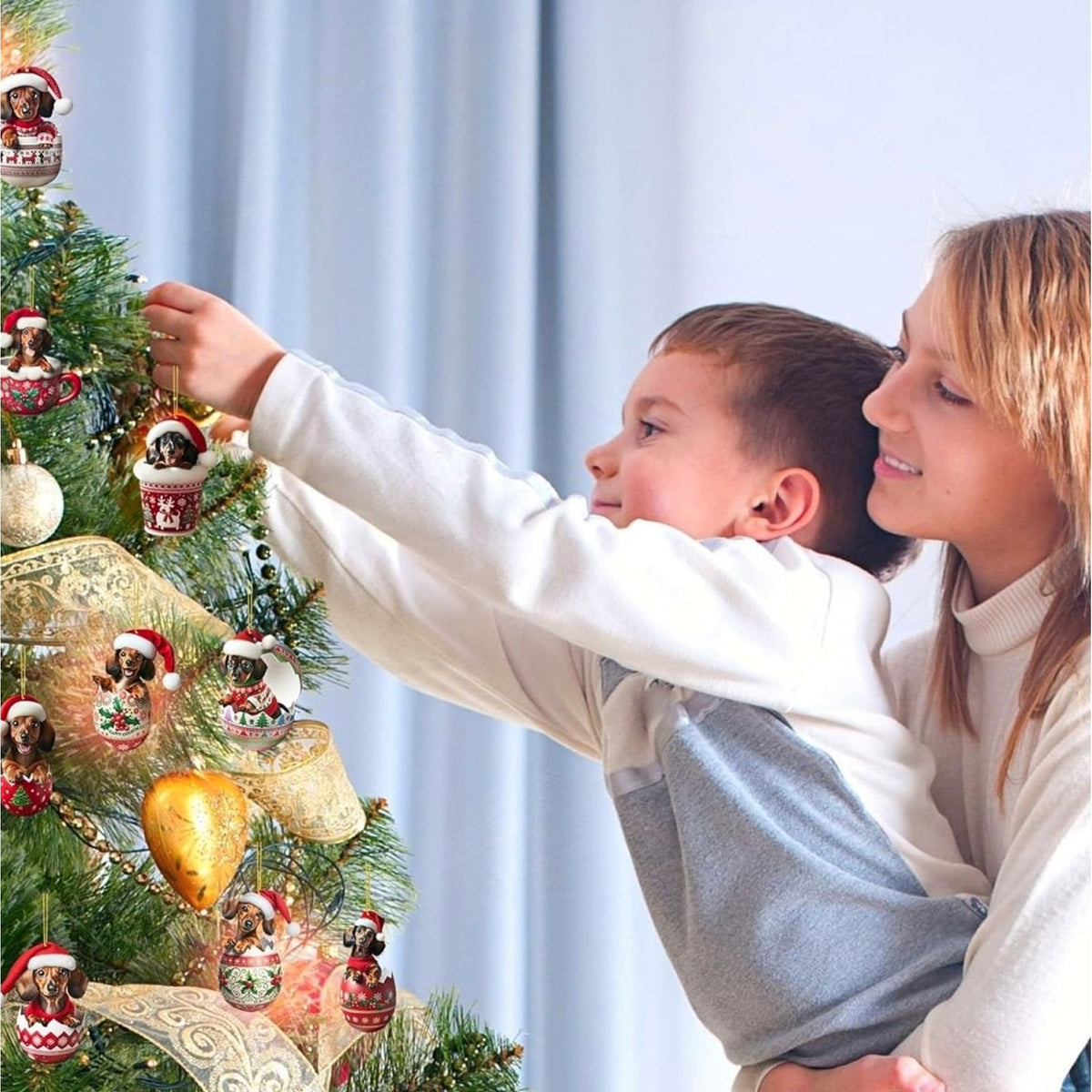 Vánoční adventní kalendář pro jezevčíky s 24 tematickými hračkami a doplňky