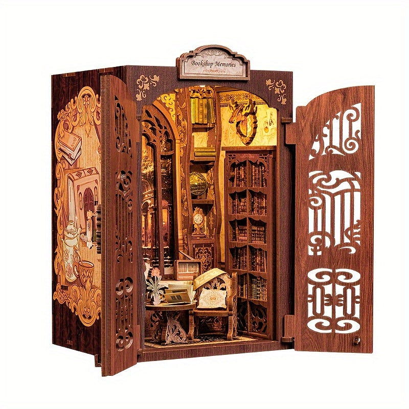 DIY Miniature Owl Bookstore – 3D Wood Kit with Lighting for Creative Decoration