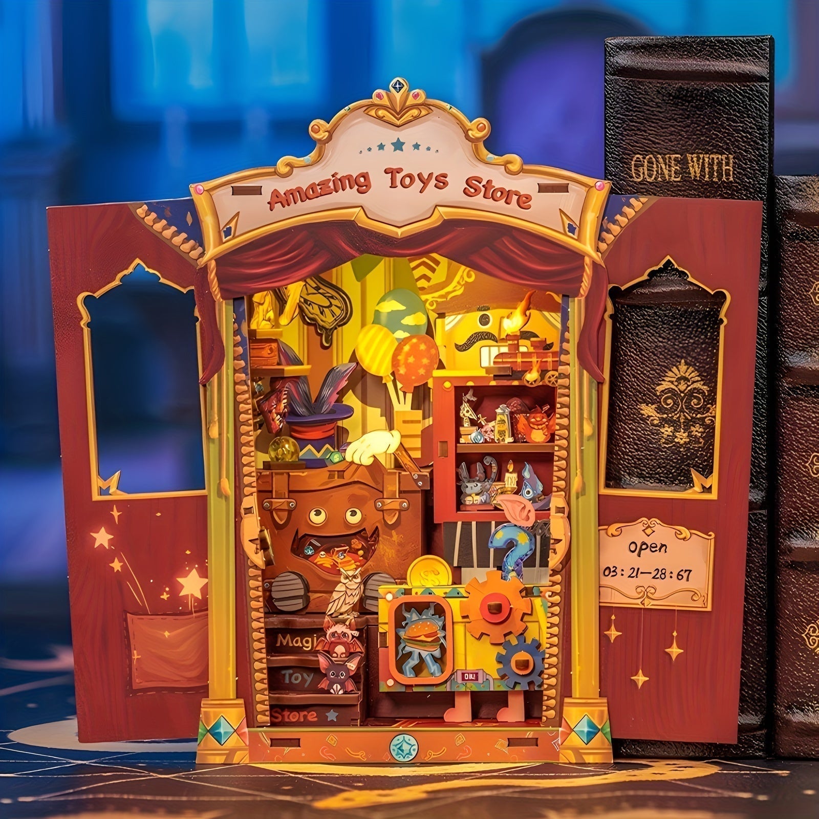 DIY Miniature Owl Bookstore – 3D Wood Kit with Lighting for Creative Decoration